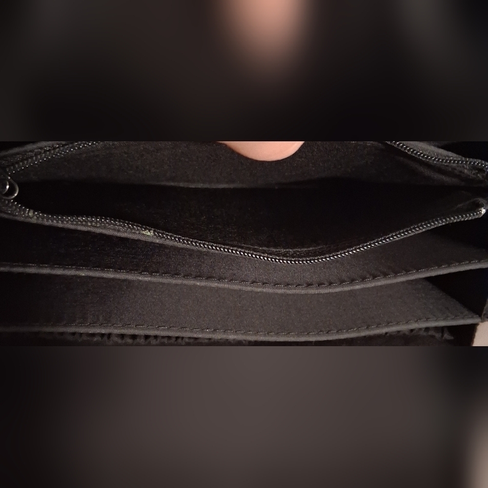 EUC Vintage Hobo International Black Leather Portfolio Satchel Purse Bag - Picture 12 of 13